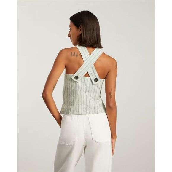 Everlane The Apron Linen Tank NWT Size 2 - Picture 2 of 7